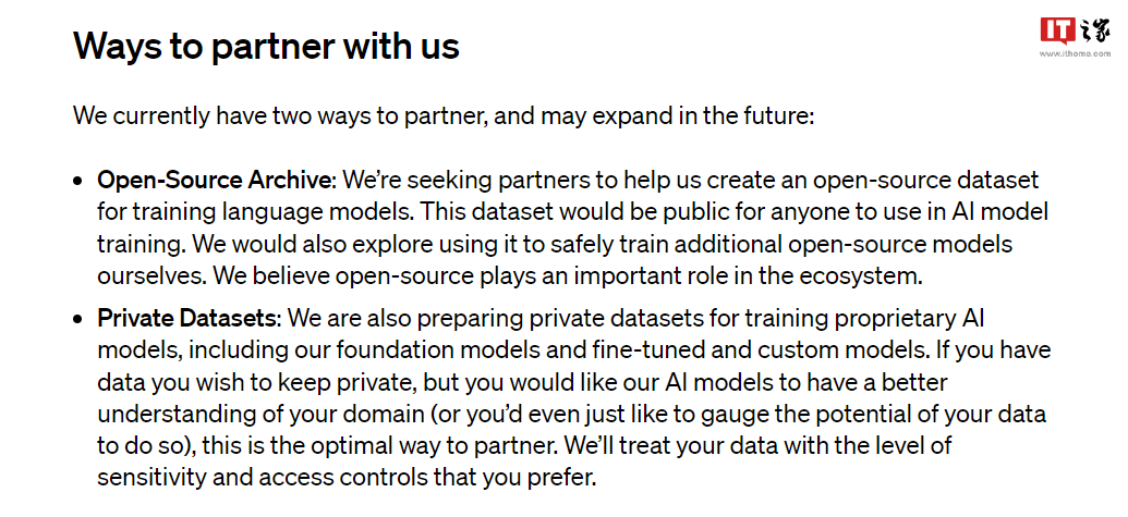 OpenAI 寻求合作伙伴生成用于训练 AI 模型的数据集