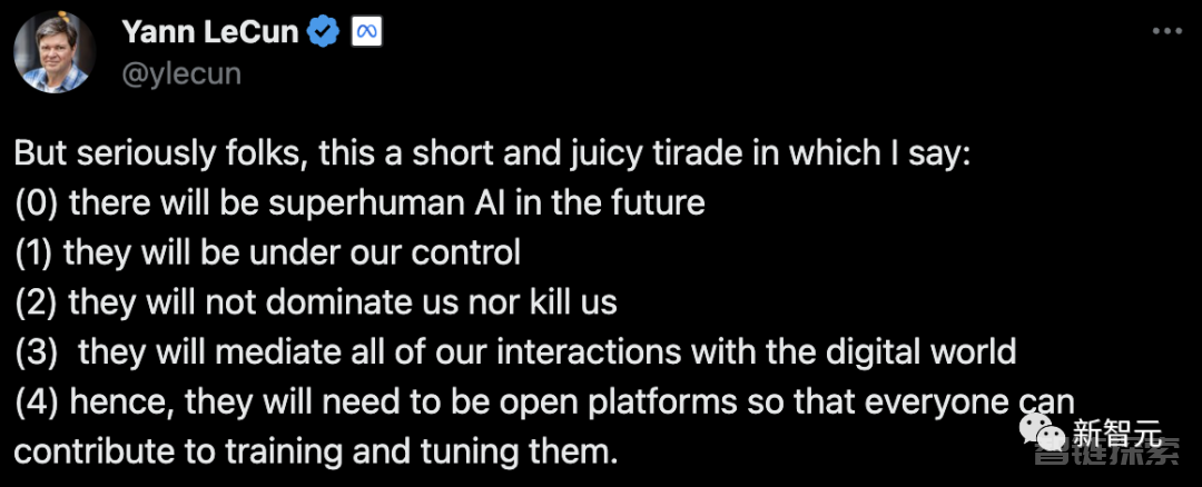 超级AI不会主宰人类，但人工智能必须开源！LeCun最新采访引全网300万人围观