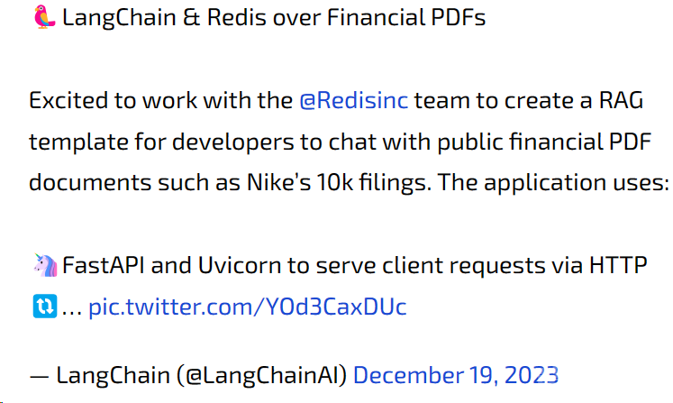 LangChain与Redis合作搞事情！创建提高财务文档分析准确性的工具 译文